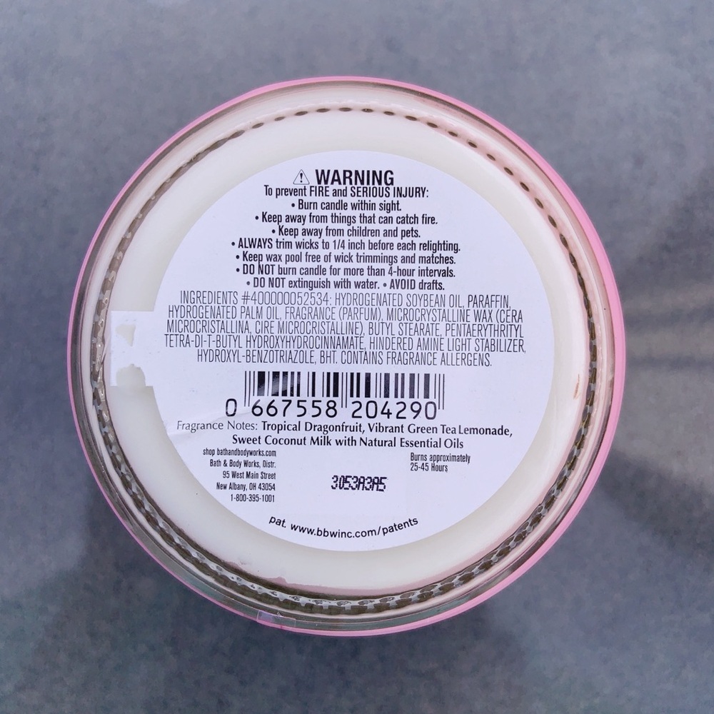 BBW Sun-Washed citrus candle & Ice Dragonfruit tea candle Bundle - Picture 8 of 11